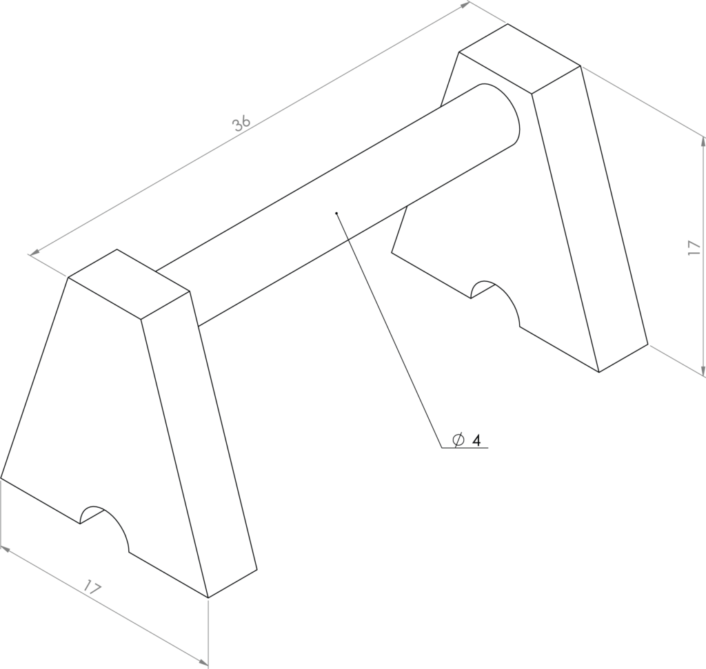 technical drawing of high parallettes